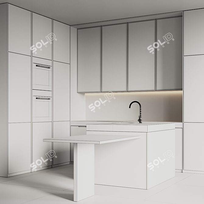 Modern Kitchen 3D Models Bundle 3D model image 7