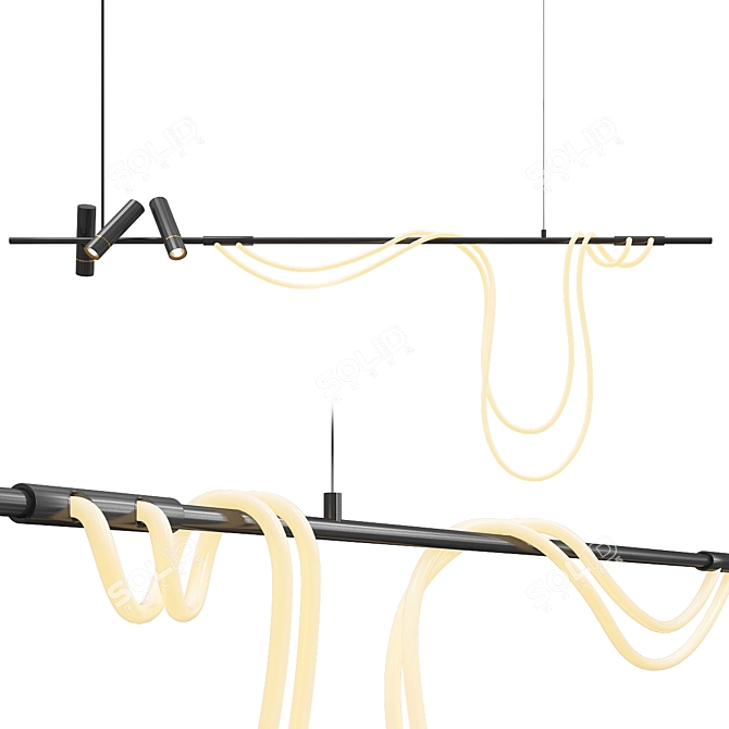 Sleek Clemens Linear Lighting 3D model image 1