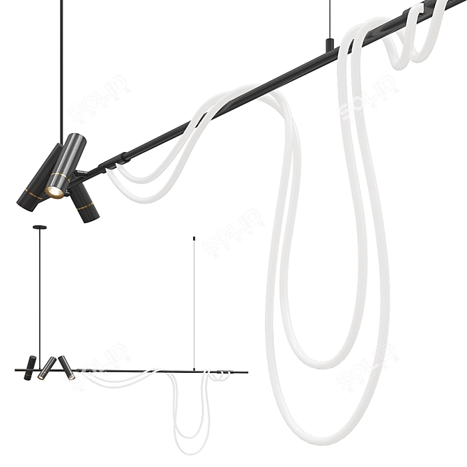 Sleek Clemens Linear Lighting 3D model image 3