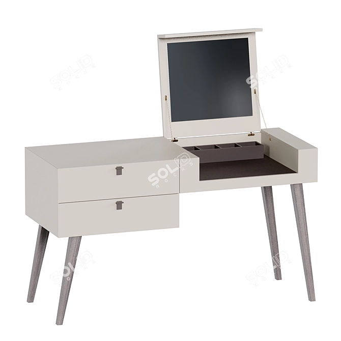 Elegant Pearl Dressing Table 3D model image 2