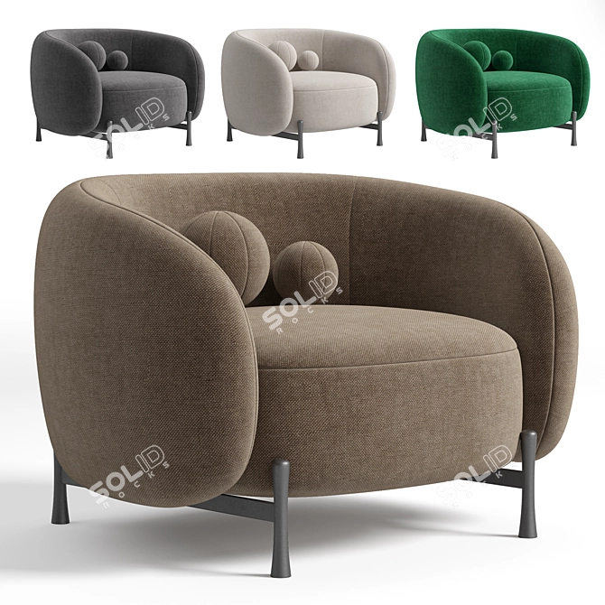 Paolo Ferrari Cloud Lounge Chair 3D model image 1