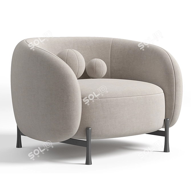 Paolo Ferrari Cloud Lounge Chair 3D model image 2