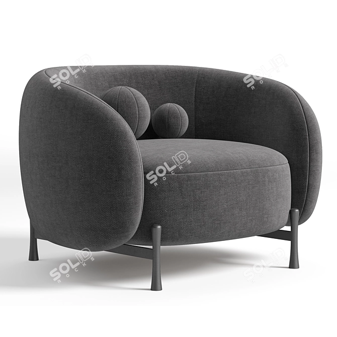 Paolo Ferrari Cloud Lounge Chair 3D model image 3