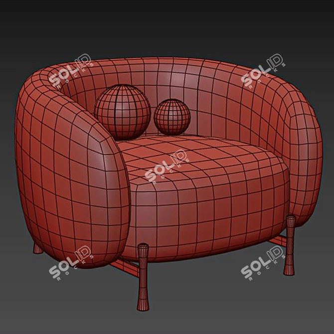 Paolo Ferrari Cloud Lounge Chair 3D model image 6