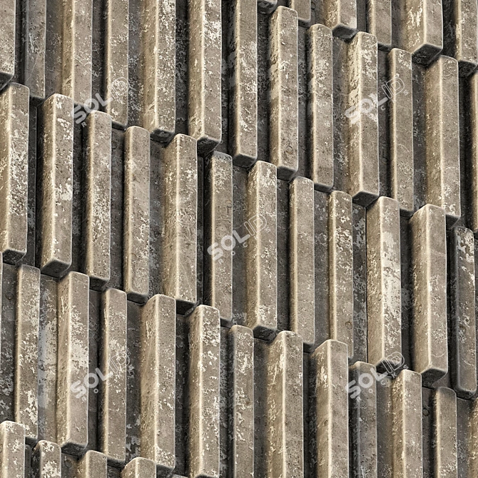 Smooth Stone Decor Set 3D model image 2