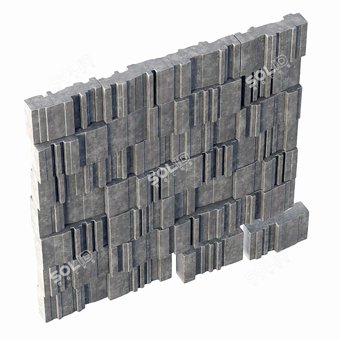 Geometric Stone Decor Set 3D model image 3