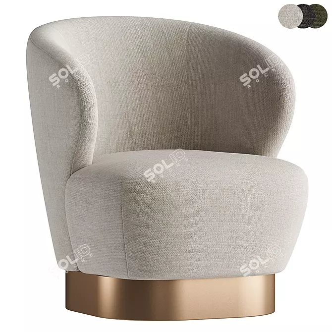 Sleek Swivel Chair: Contemporary Elegance 3D model image 1