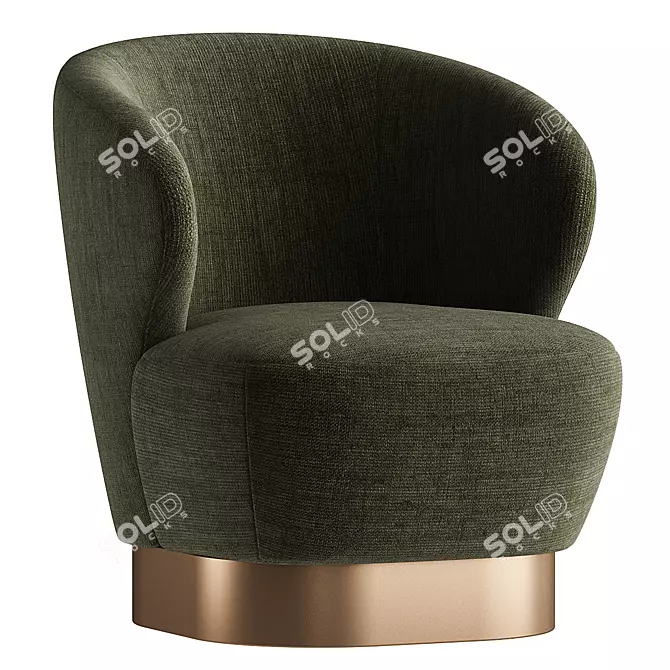 Sleek Swivel Chair: Contemporary Elegance 3D model image 2