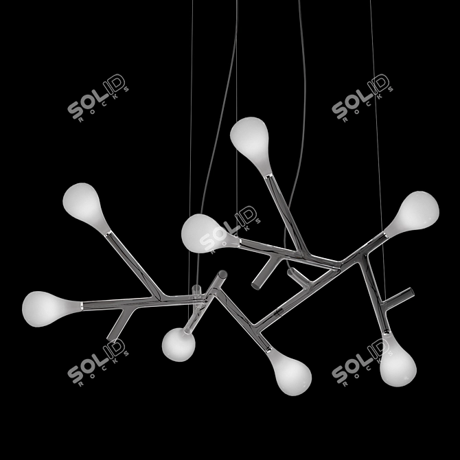 Modern Branch Style Pendant Light 3D model image 3