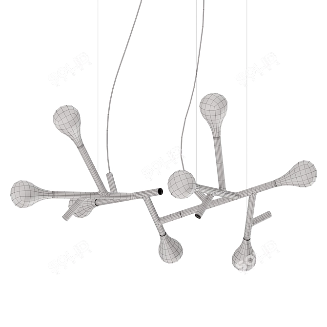 Modern Branch Style Pendant Light 3D model image 5