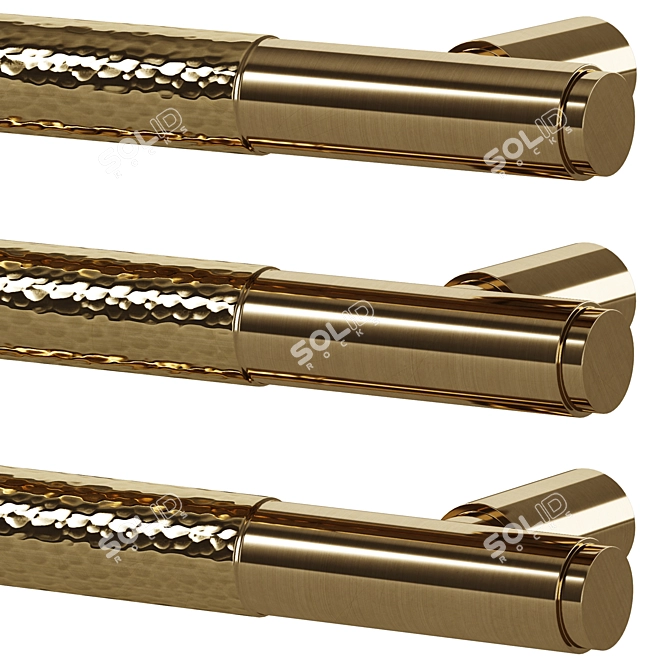 Elegant Brass Meraki Handles 3D model image 3