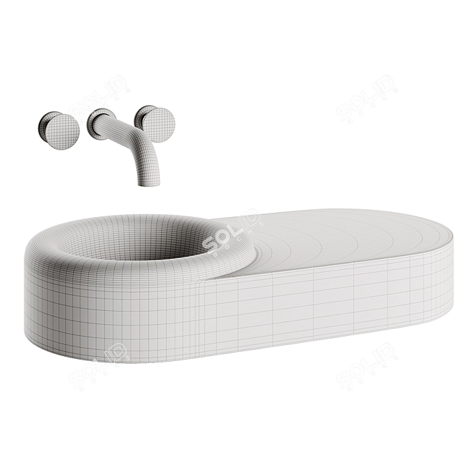 Vitra Liquid Washbasin Set 3D model image 3