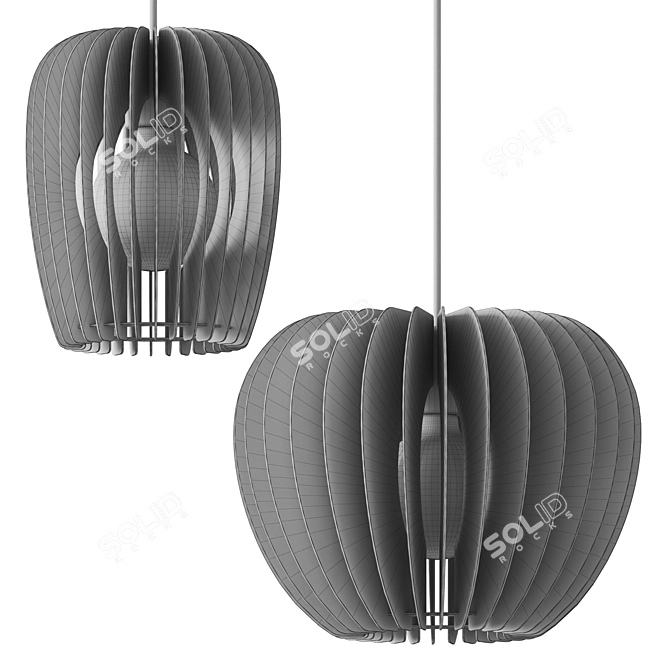 Adjustable Height Pendant with Splined Cord 3D model image 3