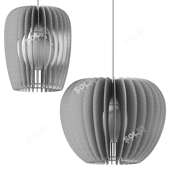 Adjustable Height Pendant with Splined Cord 3D model image 6