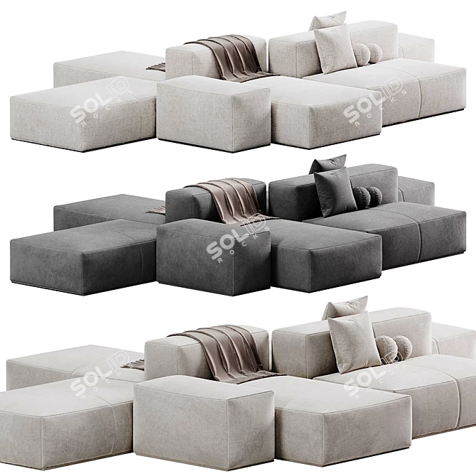 Davis Modular Sofa by Amura 3D model image 1