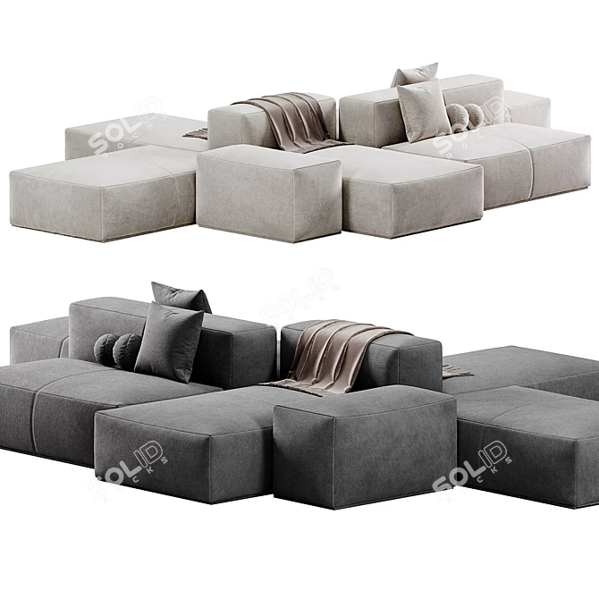 Davis Modular Sofa by Amura 3D model image 2