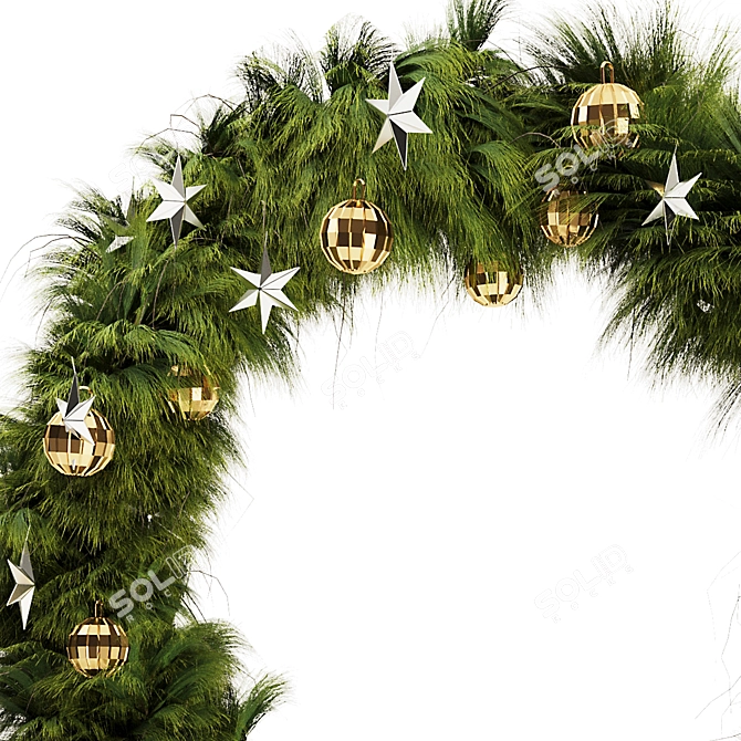 Christmas Wreath Set 2016 3D model image 3