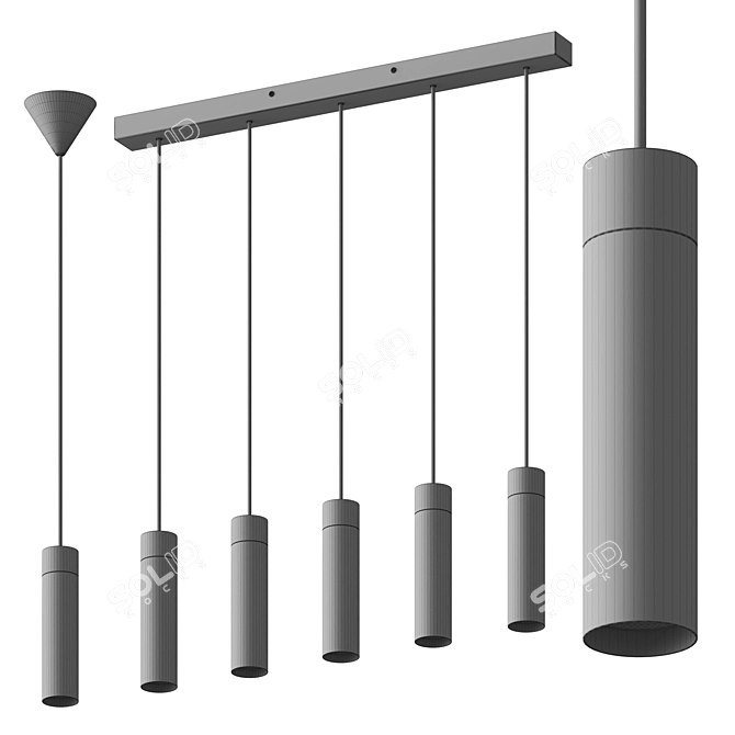 Nordlux Tilo Pendant with Adjustable Height 3D model image 2