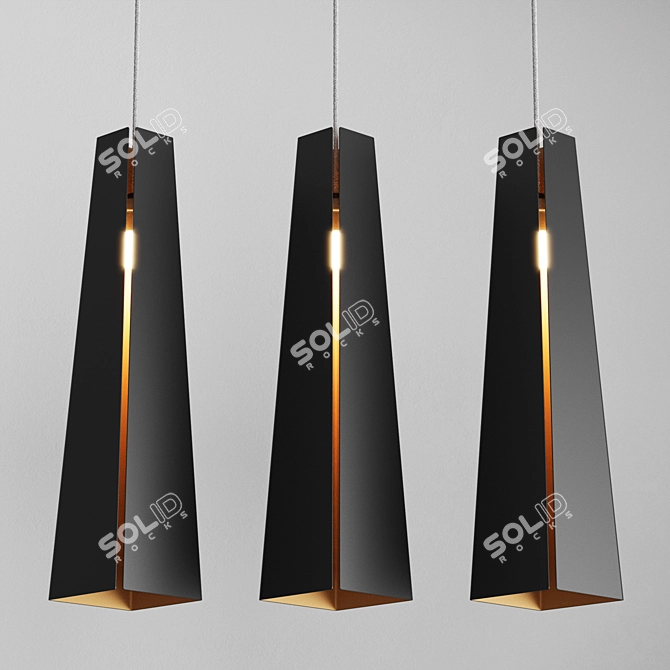 Pluma LED Aluminum Pendant Light 3D model image 6