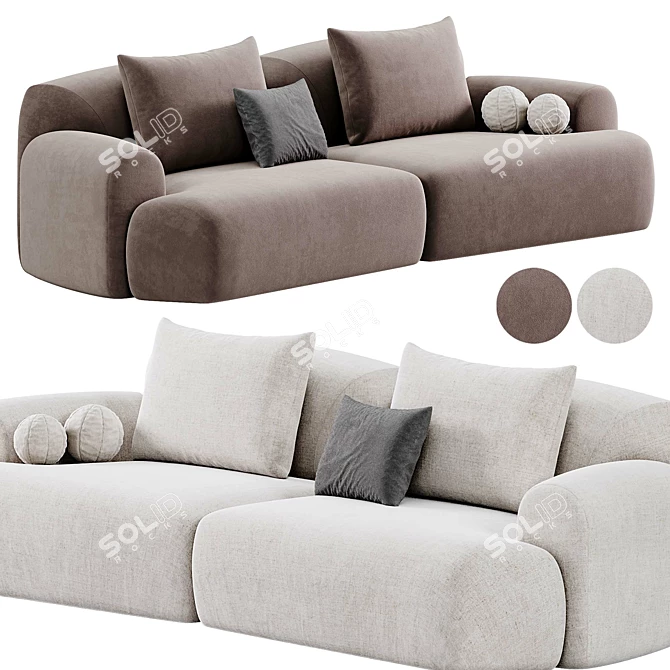 Natuzzi Buddie Sofa 2015 Collection 3D model image 1