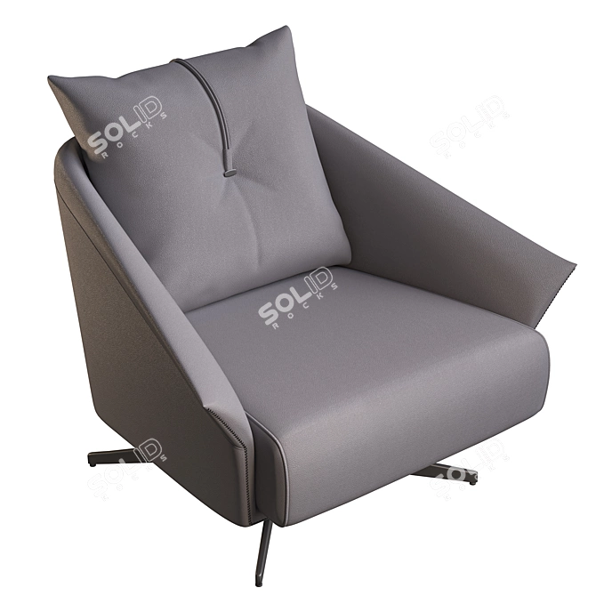 WALA Modern Swivel Chair 3D model image 2