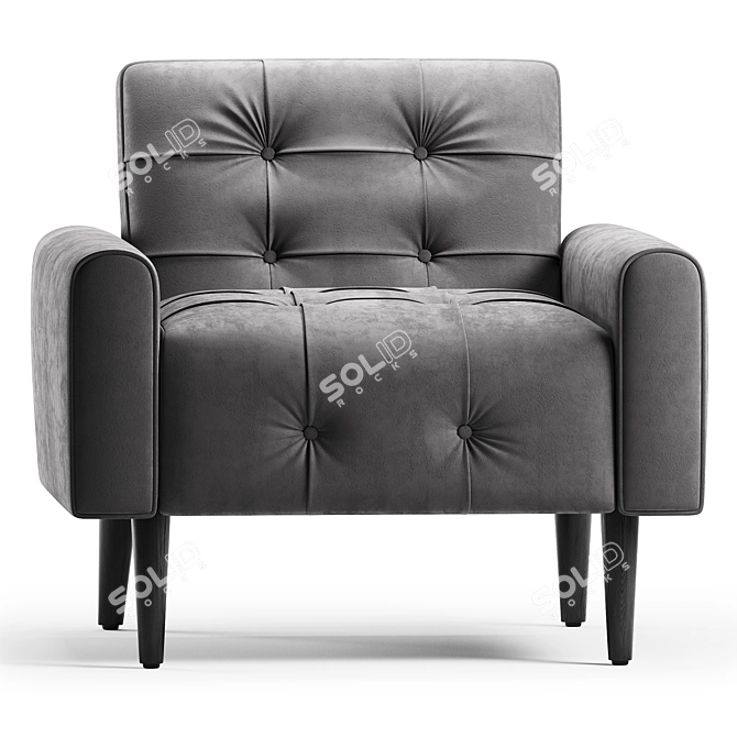 Luxury Delve Velvet Armchair - 2017 3D model image 2