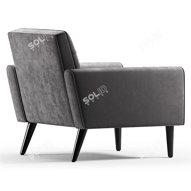 Luxury Delve Velvet Armchair - 2017 3D model image 3