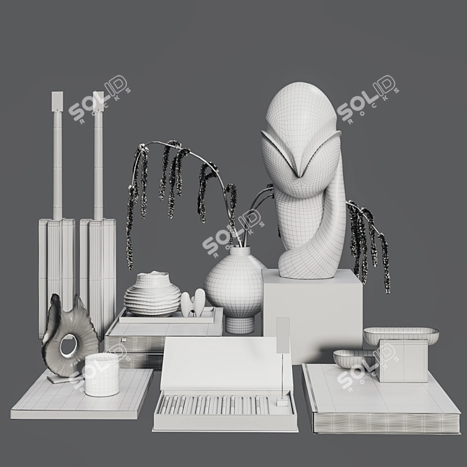 Mademoiselle Pogany Brancusi Decor Set 3D model image 5