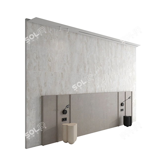 Luxury 3D Wall Panel Set 3D model image 2