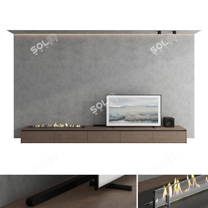 Samsung ArtMode QLED TV Set 3D model image 1