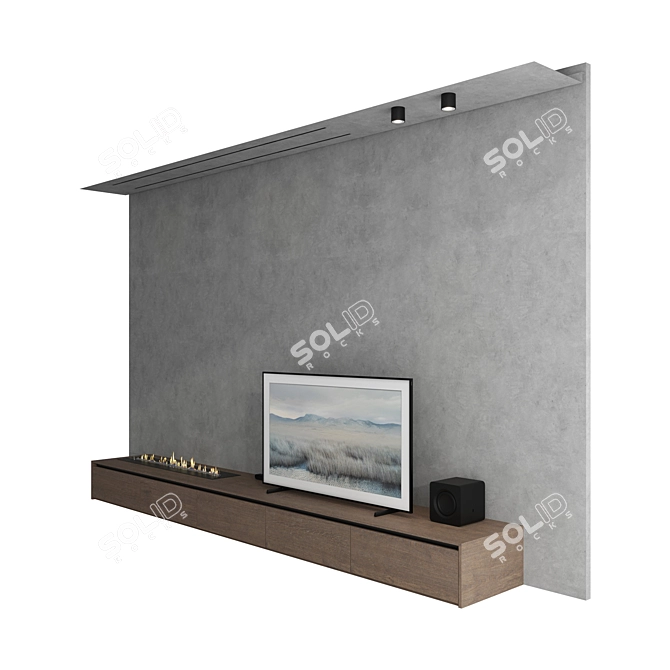 Samsung ArtMode QLED TV Set 3D model image 2