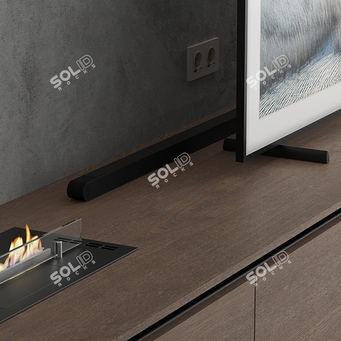 Samsung ArtMode QLED TV Set 3D model image 3