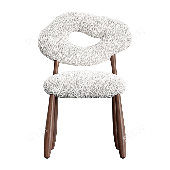  Heavenly Bouclé Upholstered Chair 3D model image 2