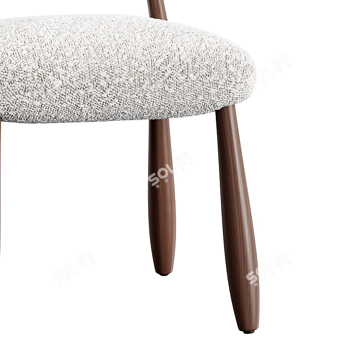  Heavenly Bouclé Upholstered Chair 3D model image 6