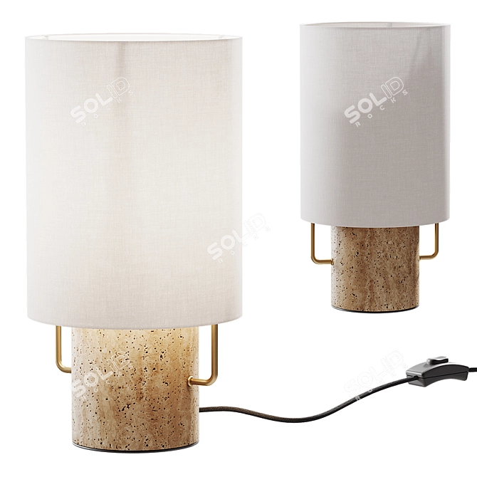 Truro Table Lamp, Corona Legacy Metal & Vray, Modern 3D model image 1