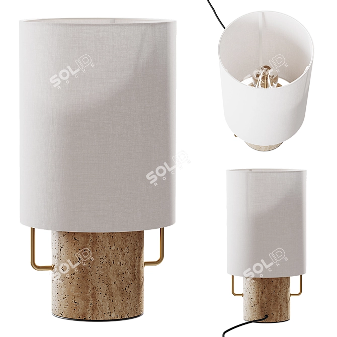 Truro Table Lamp, Corona Legacy Metal & Vray, Modern 3D model image 2