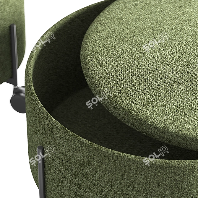 Adjustable Hubsch Pouffe Set 3D model image 3