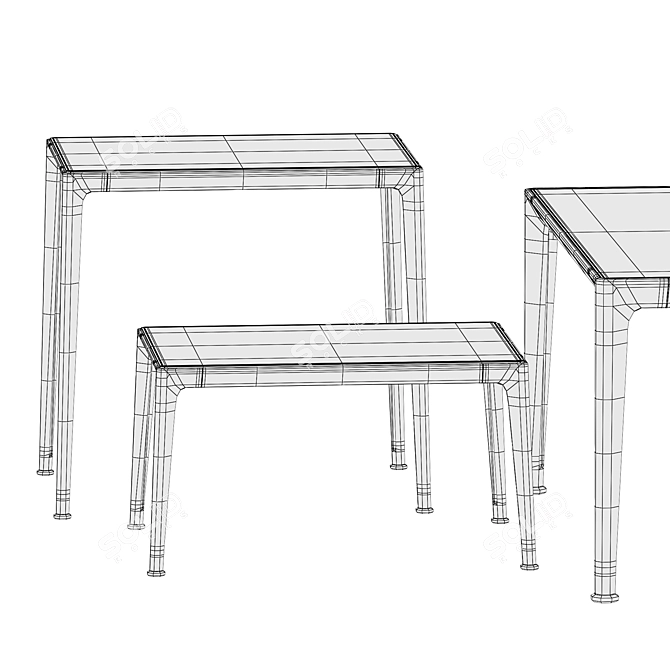 Mirto Indoor Small Tables Collection 3D model image 5