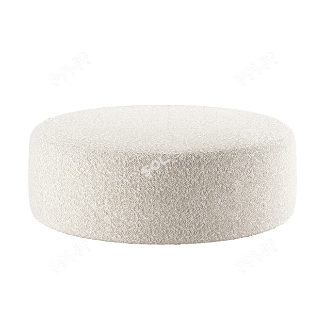 Luxury Grey Velvet AKERA Pouf 3D model image 3
