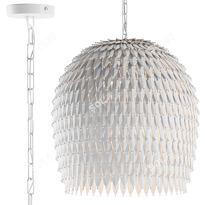  Elegant Odette Pendant Light 3D model image 1