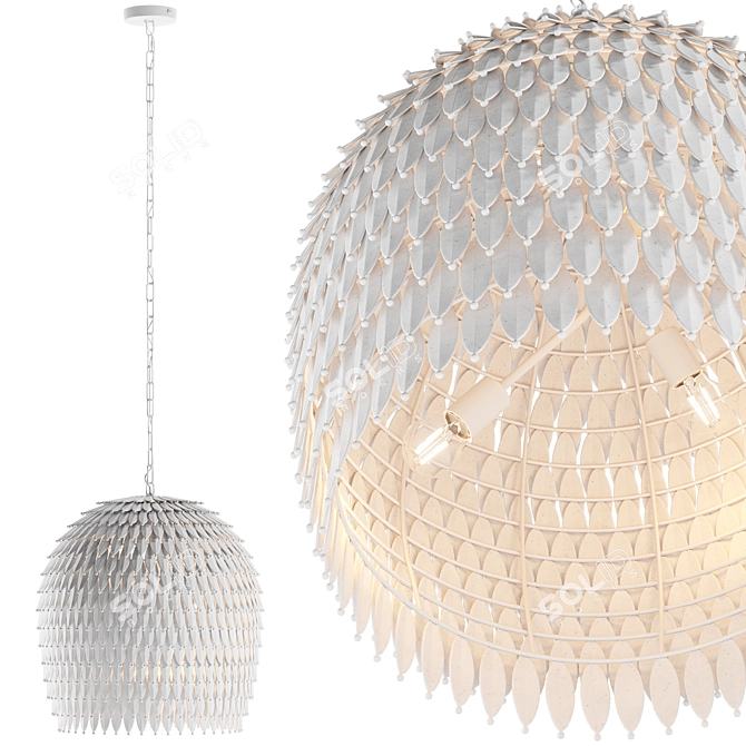  Elegant Odette Pendant Light 3D model image 3