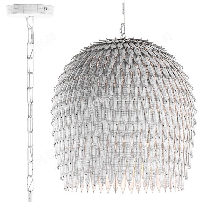  Elegant Odette Pendant Light 3D model image 4