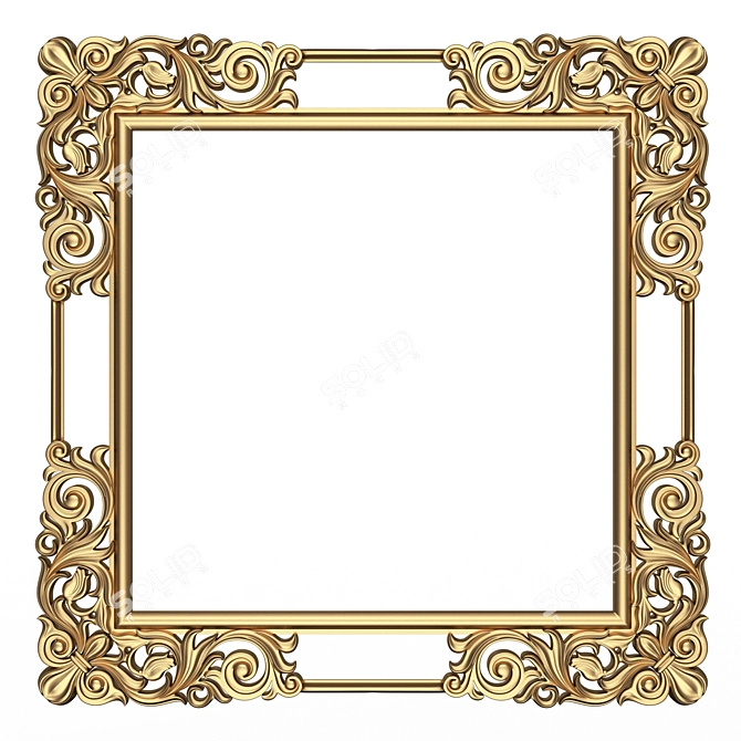 Elegant Frame & Mirror Set 3D model image 1