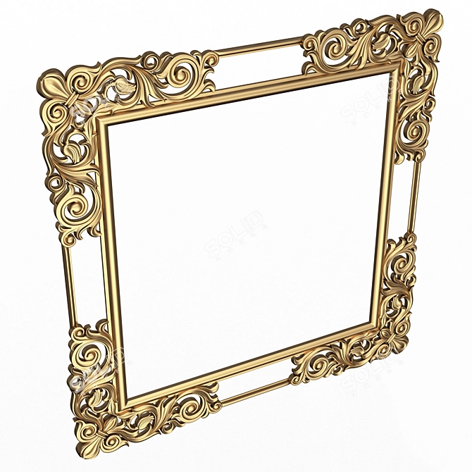 Elegant Frame & Mirror Set 3D model image 2