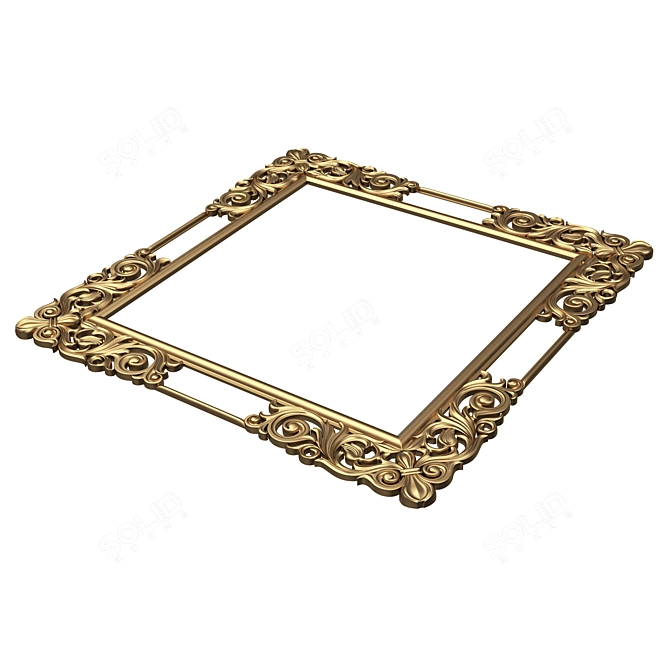 Elegant Frame & Mirror Set 3D model image 4