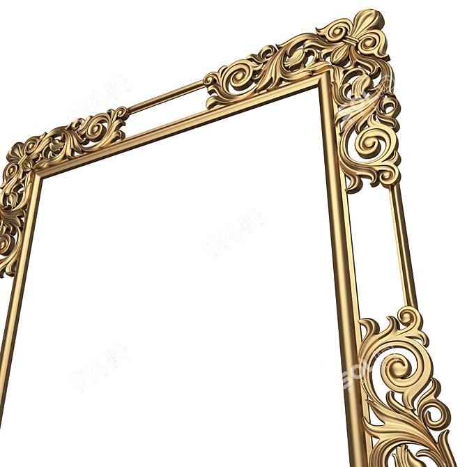 Elegant Frame & Mirror Set 3D model image 5