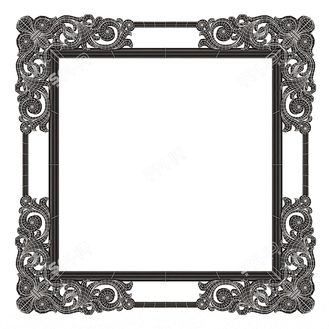 Elegant Frame & Mirror Set 3D model image 7