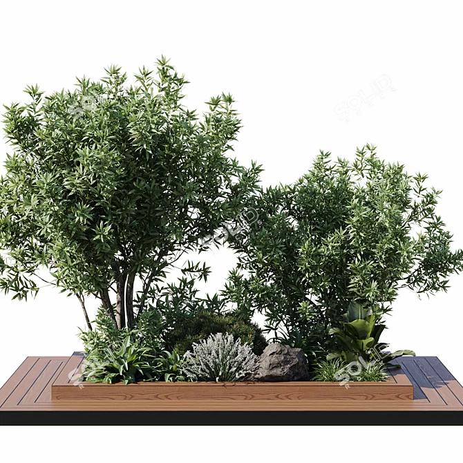 Nature-Inspired Plant Set Elevation 3D model image 2