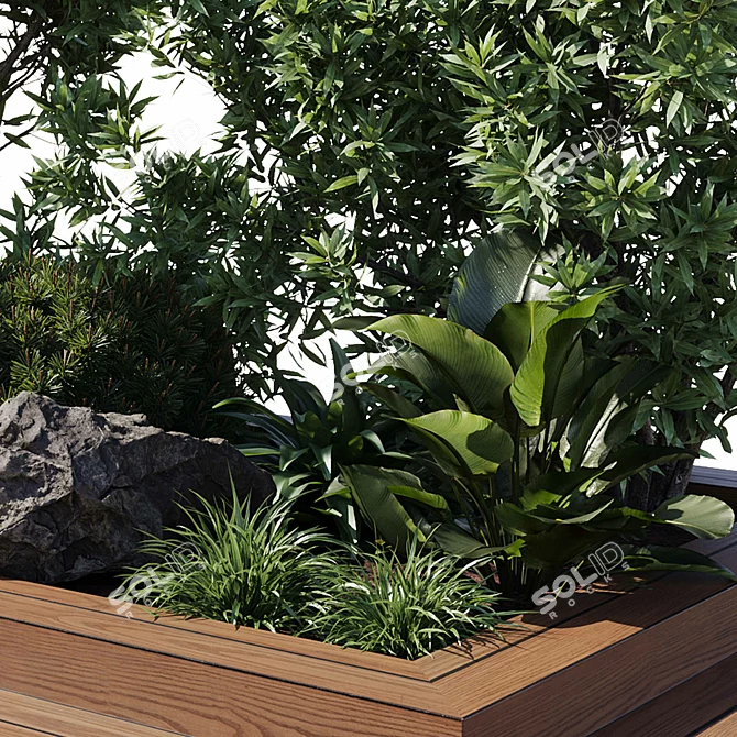 Nature-Inspired Plant Set Elevation 3D model image 6