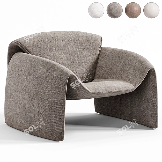 Stylish Le Club Armchair Design 3D model image 4